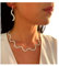 ONDEGO® Set V SILBER Strass Schmuck Kette Schmuckset Hochzeit Collier Halskette Brautschmuck Kommunion Ball Abiball