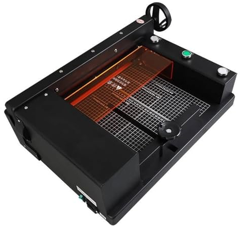 COYEUX Elektrischer A4-Papierschneider, Schnittbreite 30 cm, Schnittpapierstärke 40 mm, für Kartonkarten aus Leder mit Metallbasis
