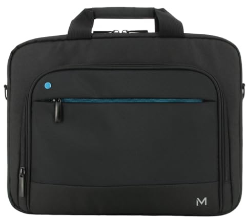 Mobilis Umweltfreundliche Laptoptasche, 35,6-40,6 cm, aus recycelten Materialien (GRS), Dokumententasche, wasserdicht, Schwarz, Schwarz