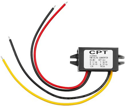 FONGKNOX Convertitore DC Step Down da 12 V a 9 V 2 A, modulo IP67, impermeabile con sovracorrente, protezione da cortocircuito, trasformatore DC per riparazioni elettriche fai da te