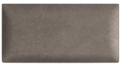 Wandpaneele 3D 15 x 30 cm gepolstert – für sehr einfache Selbstmontage, aus Velourstoff, mit weicher Füllung, Farbe kühles Braun – Kopfteil als Dekoration für Schlafzimmer, Büro, Kinderzimmer, Diele