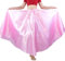 MUNAFIE Damen Lang Satin Rock Bauchtanz Rock Tanzrock Bauchtanz Kostüm für Leistung Karneval Rosa