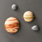 FJSPERM 4Pcs Outer Space Planeten Wanddeko für Jungen Zimmer - Moderne Wandskulpturen Erde Sonnensystem Dekorationen für Wohnzimmer 3D Thema (Modern, Planeten B)