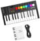 Electronic Keyboard 25key Keyboard Professional Electronic Music Portable Arranger Pad Keyboard Display Assignable Knob Button