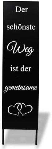 Rostikal Gartenstecker 55 cm in Schwarz – Ideal als Hochzeitsgeschenk und Gartendeko Schild Der schönste Weg zum Stecken – wetterfest, langlebig für Ihren Garten