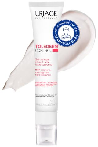 Uriage Tolederm Reichhaltige Beruhigende Gesichtspflege für intolerante, empfindliche & Trockene Haut - Beruhigt & nährt die Haut - ohne Konservierungsstoffe & ohne Duftstoffe - 40ml