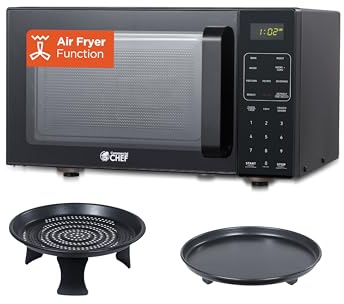 Commercial Chef 5-in-1 Countertop Microwave Air Fryer Combo, 0.9 Cu. Ft. Capacity, Microwave Air Fryer Convection Oven Bake and Roast, 900W, 10 Power Levels