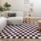 FRAAI | Home & Living Retro Teppich - Gambit Violett Weiß - Blöcke - Wohnzimmer, Kinderzimmer, Schlafzimmer - Fellteppich - Carpet