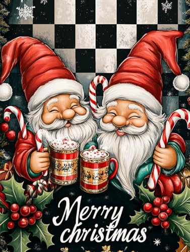 Rheskbecy Christmas Diamond Painting Set für Erwachsene,DIY 5D diamond painting weihnachten bilder Weihnachtsmann,Diamond Painting für Kinder,Home Wall Decor 30x40cm