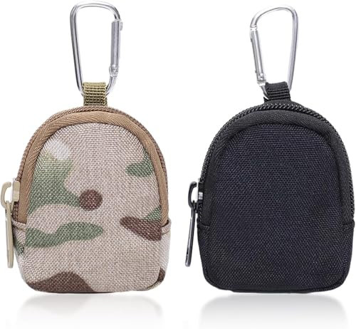 2er-Pack Hundetraining Leckerli-Beutel aus 1000D-Nylon, Robuste Snacktaschen für Hunde in Schwarz und Tarnfarbe, Kompakte und Tragbare Futtertaschen mit Hängender Schnalle, futterbeutel hundetraining