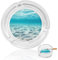 Blue Ocean Sea Glass Ashtray Round Cigar Ashtrays Cute Decoration Cigarette Holder for Home Office
