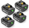 4 batterie da 5,5 Ah per Makita LXT, ASUNCELL 18 V DC18RC, compatibili con tutte le batterie agli ioni di litio Makita 14,4 V-18 V BL1830 BL1850 BL1430