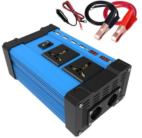 WESLNN Onduleur Solaire 300W/500W Micro Onduleur CC À Ca avec Onduleur Automatique De Convertisseur d'onde De Correction MPPT(with Built in mppt,500W)