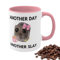 Traurige Hamster Tasse,sad Hamster Kaffeetasse Aus Keramik,sad Hamster Meme Tasse,Lustige Sprüche Tasse: Another Day Another Slay,hamster Kaffeetasse Für Familie Büro,bringt Alle Lachen(350 Ml)