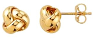 Ohrstecker Ohrringe Knoten in Echt 585 Gold klassische, schlichte Ohrringe Ohrschmuck Damen Schmuck Goldstecker in Gelbgold inkl. Schmucketui | JC Trauringe 8737
