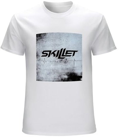 Bear Coming Men's Skillet Vital Signs Cotton T Shirt S White S