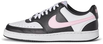 Nike Women's Court Vision Lo Nn Shoes, Black/Pink Foam/White, 6.5