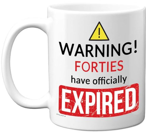 50th Birthday Gifts for Women Men - Forties Have Expired - Rude Novelty Gag Joke Funny Mugs for 50th Birthday Present, 11oz Premium Ceramic Coffee Mugs