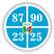 Kit Adesivi Napoli Campioni d'Italia Date dei 4 scudetti, PVC, per Auto Moto Casco Tablet composto da uno sticker da 10 cm + 4 sticker da 5 cm