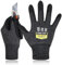 DEX FIT Cut Resistant Gloves Cru553 - Level 5 Protection, 3D Comfort Fit, Durable Grip, Thin & Breathable, Touchscreen, Washable, Delicate Handling & Cutting; Black Grey L 1 Pair