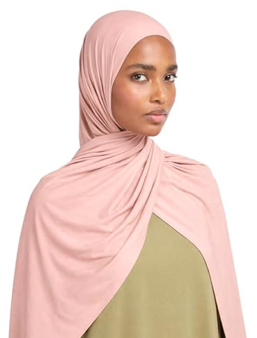 bhb 100% Baumwolle Cotton Jersey Hijab – Damen Kopftuch – Premium Qualität – 180x100 cm – Weich, Atmungsaktiv & Blickdicht