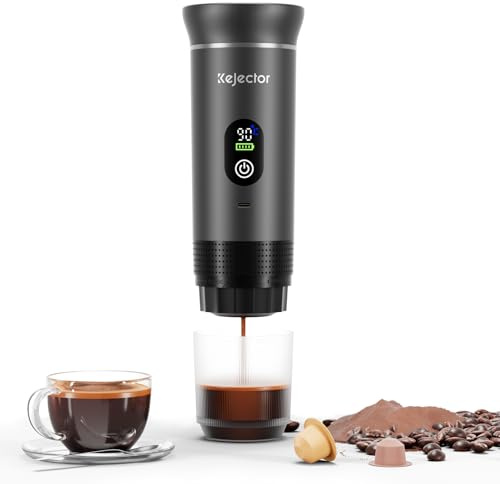 Portable Espresso Maker Coffee Machine 3-IN-1 Battery Coffee Maker 20-Bar Self-Heating Electric Espresso Machine Compatible with Ground Coffee & NS Capsule Pod USB-C for Car Camping Hiking RV