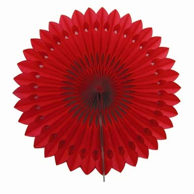 Creativery 1 Papierfächer 40cm (rot 250) // Deko Papier Fächer Rosetten Blumen Raumdeko Papierrosetten Hängedeko