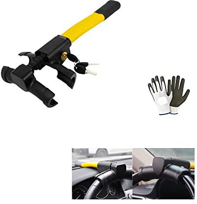 COMPATIBILE CON LIGIER BLOCCA VOLANTE BLOCCASTERZO PER AUTO ANTIFURTO MECCANICO UNIVERSALE CON SERRATURA CON CHIAVI MONTAGGIO SUL MANUBRIO AUTO