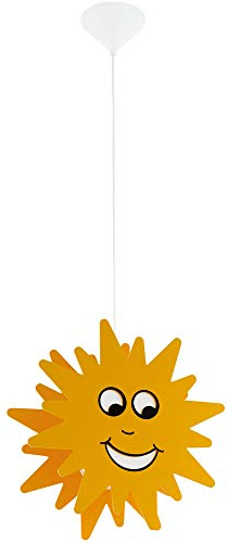 Decken Pendel Sonnen Lampe Kinder Zimmer Beleuchtung Holz Hänge Leuchte im Set inkl. LED Leuchtmittel