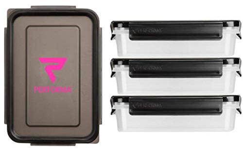 Performa Shaker Meal Container Black/Pink Nutrition Sportive