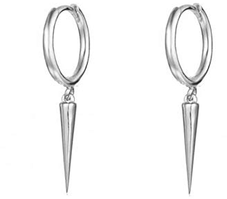 Spike Ohrringe 925 Sterling Silber Baumelnde Creolen für Frauen und Mädchen Kleine Huggie Creolen Knorpelohrringe