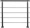 TIBU Geländer Edelstahl Aufmontage 0,6m-6m Balkon Terrasse Treppe - Länge 1,0 m mit 4 Streben inkl. 2 Pfosten