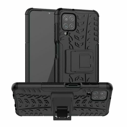 Oudoor Hülle Kompatibel mit Samsung Galaxy A52 | Case Panzer Hülle Cover Schutzhülle Etui Bumper | Schwarz