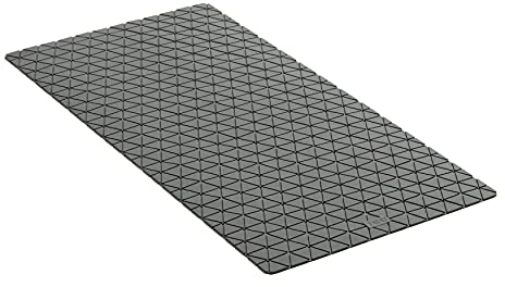 TATAY Alfombra de Bañera Antideslizante, Caucho SBS - TP con 94 Ventosas, Rectangular, Diseño Diamond, Gris. Medidas 72 x 36 cm