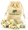 Waldfelsen 6, 12, 20, 30 oder 50 hochqualitative Würfel Standardgröße 16 mm Acrylwürfel Knobel Spielwürfel Dice 6-seitig sechsseitig Spielzubehör Set mit Stoffbeutel (Elfenbeinfarben, 20 Stück)