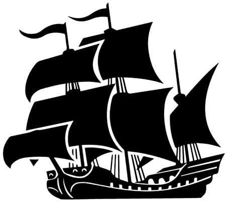 PBHYDK 2 Stücke Schiff Boot Segel Ruder Aufkleber Auto Aufkleber Interessant Schwarz 15,5 cm * 13,7 cm Laptop Koffer LKW Zubehör Auto Aufkleber Dekoration Aufkleber