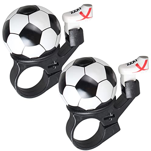 ENAIAH Fahrradklingel, 2 Stück Fahrradklingel Ball Kinder Fahrradglocke Kinder Fußball Fahrrad Klingel Fahrradklingel Kinder, Sound ist klar und laut, Für Alle Fahrräder