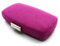 BRANDELIA Bolso Cartera De Mano Fiesta Boda Clutch de Ante Mujer con Cadena al Hombro, Ovalado Ante Violeta Plata