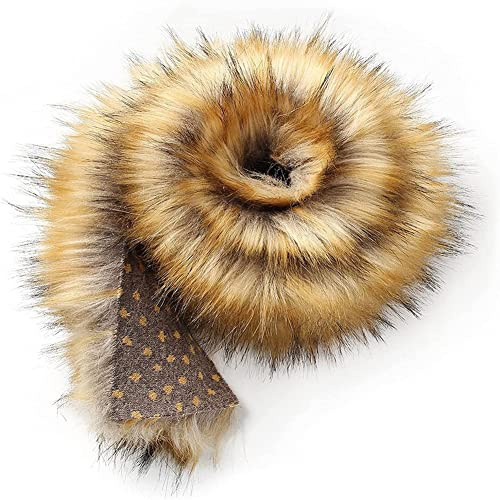 Uposao Kunstfellband, Weihnachts-Kunstfellbesatz, Stoffband, flauschiges Bastelfell, DIY-Kleidungsstück, Basteln für Weihnachtsbaumschmuck oder Kranzschleife, 7 x 100 cm
