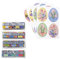 Ideen mit Herz Diamond Painting Sticker | 4 Bogen in DIN A4 | Aufkleber einzeln abziehbar | inkl. Schmucksteine (Ostereier mit Blumen)