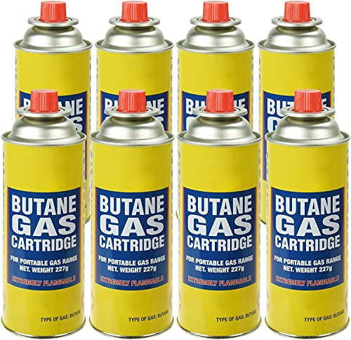 Portable Butane Gas Bottles/Canisters For Outdoor Camping Heater Cooker BBQ (4 Canisters)