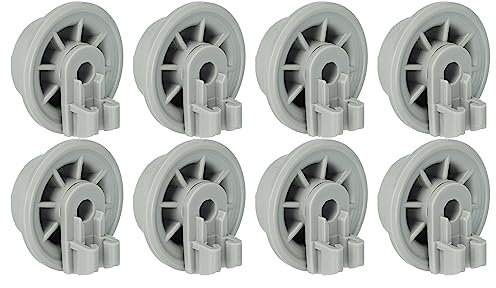 vhbw 8x Korbrolle für Unterkorb kompatibel mit Bauknecht Geschirrspüler - Durchmesser 35 mm