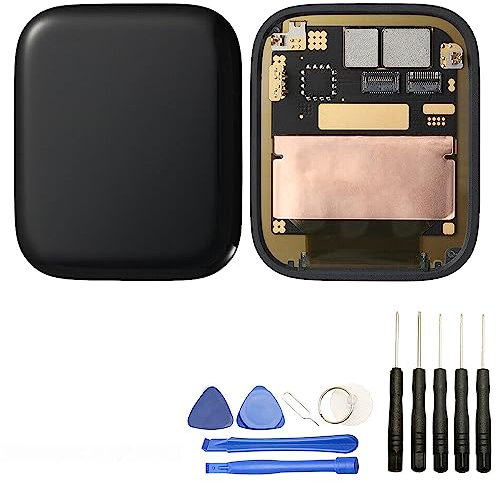 Visiodirect Ecran Complet Compatible avec Apple Watch Serie 7 41 mm 1,69 vitre Tactile + écran LCD + Kit Outils