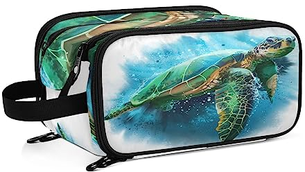 Kulturbeutel Schildkrötengeschenk Große Kosmetiktasche Kulturtasche Waschtasche Make Up Tasche Waschbeutel Schminktasche für Damen Mädchen