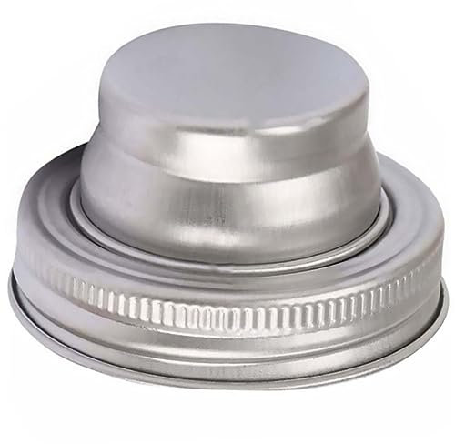 BESTonZON 1 Stück 304 Mason Deckelschüttler Deckel Für Cocktailshaker Gewürz Glas Kappe Sieben Und Mit Deckel Abgießen Metall Mason Jar Shaker Deckel Kugelförmig Rührgerät Rostfreier Stahl