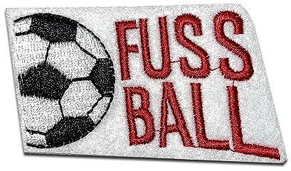 Catch the Patch Fußball Logo Sport - (Größe: 7 x 4,1 cm) – Aufbügler & Applikationen in verschiedenen Größen – Ideal für Kleidung, Schulranzen, Jeans & Rucksäcke