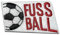 Catch the Patch Fußball Logo Sport - (Größe: 7 x 4,1 cm) – Aufbügler & Applikationen in verschiedenen Größen – Ideal für Kleidung, Schulranzen, Jeans & Rucksäcke