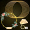 HanYun 10 Stück 30cm Metallringe zum Basteln, Metallring mit Fuß und Led Light Gold Metallring für Hochzeitskranzdekor DIY Hochzeit Tisch deko Weihnachtskranz Deko Trockenblumen zum Basteln Deko Ring