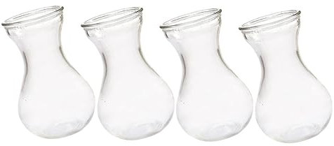 GOOHOCHY 4pcs Hyacinth Vase Mini Terrarium Glass Decor Glass Planter Wedding Glass Vase Decorative Glass Vase Hydroponic Vase Plant Hydroponic Container Vase Decor Office Glass Vase