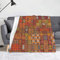 HAHAFU Gruppe von marokkanischen geometrischen Decke, warme Überwurfdecke, bedruckt, saugfähig, Sofa, Bett, weiche Flanelldecke, 150 x 125 cm